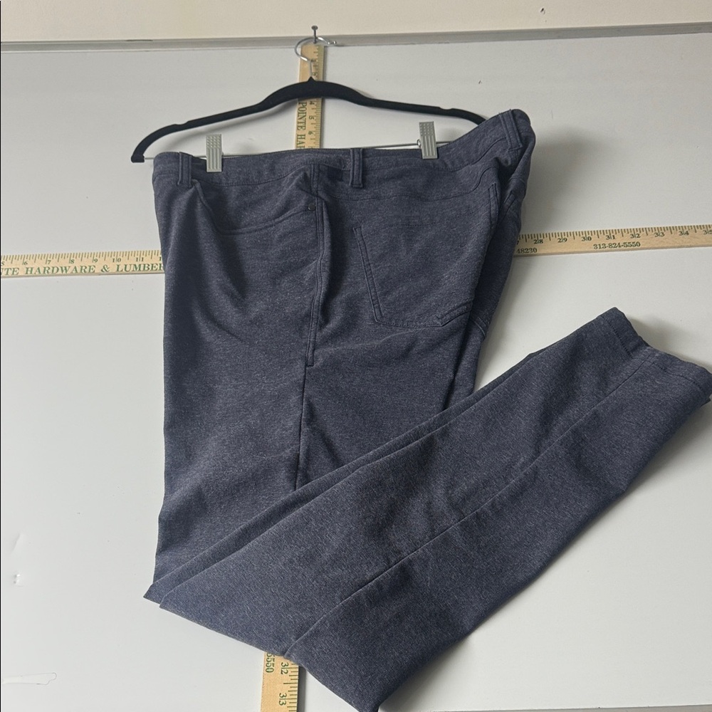 Lululemon Men's ABC Pant Slim Tech Canvas Navy Blue - 32W/32L - Picture 6 of 17